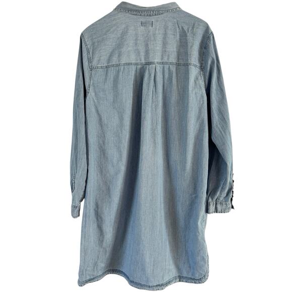 Old Navy Chambray Denim Popover Long Sleeve Tunic Top Women’s Size 2XL - Picture 2 of 5
